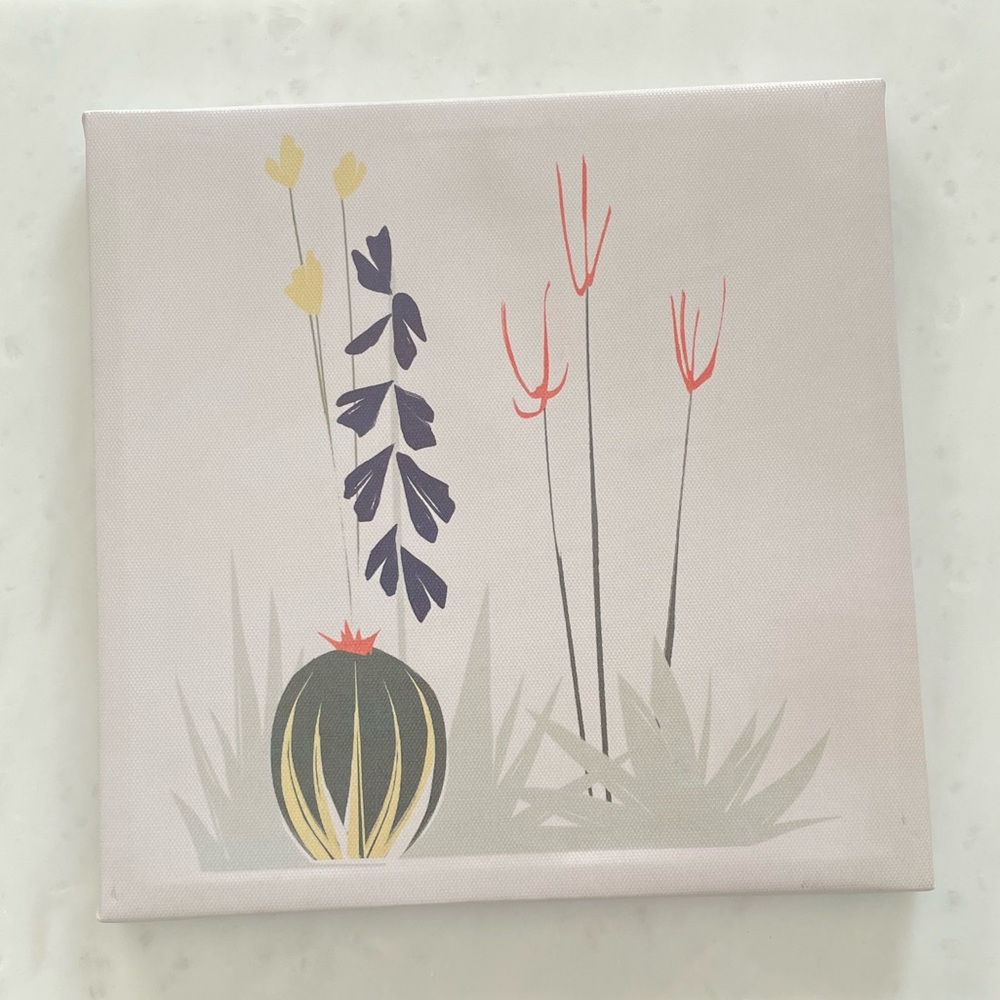 Little Cactus Canvas Wall Decor